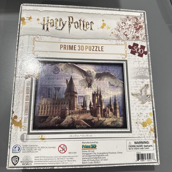 Harry Potter Wizarding World Hogwarts & Hedwig 500 P Jigsaw Puzzle 3D INCOMPLETE - Picture 3 of 7